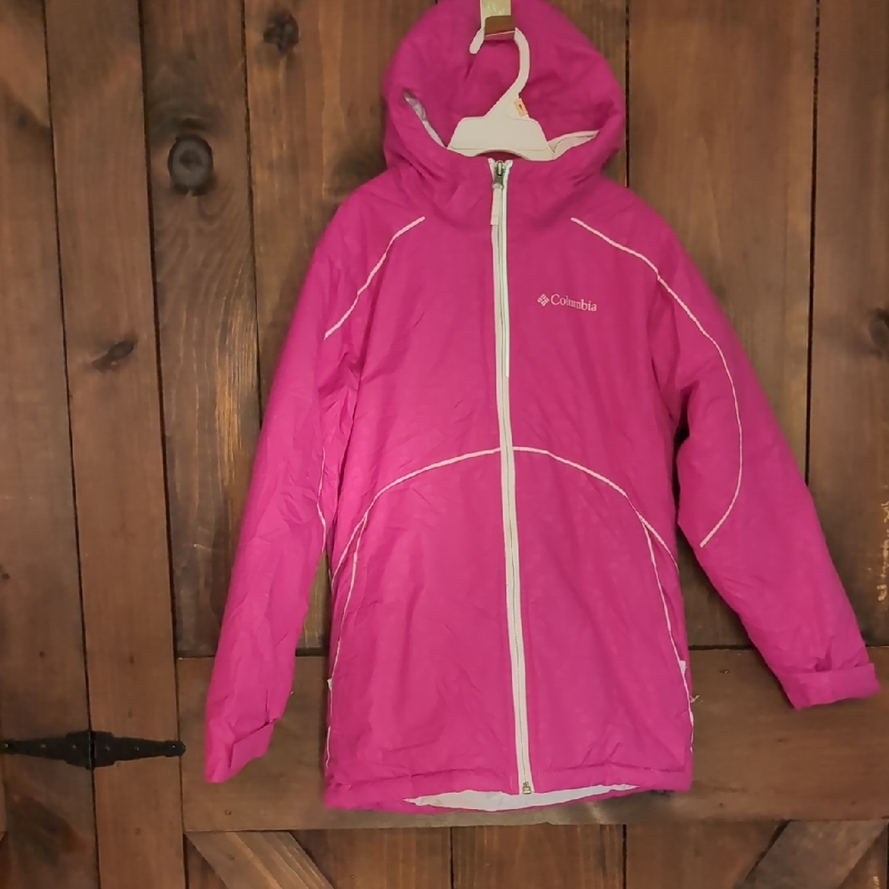 Columbia Pink Hooded Jacket girls Size 7/8